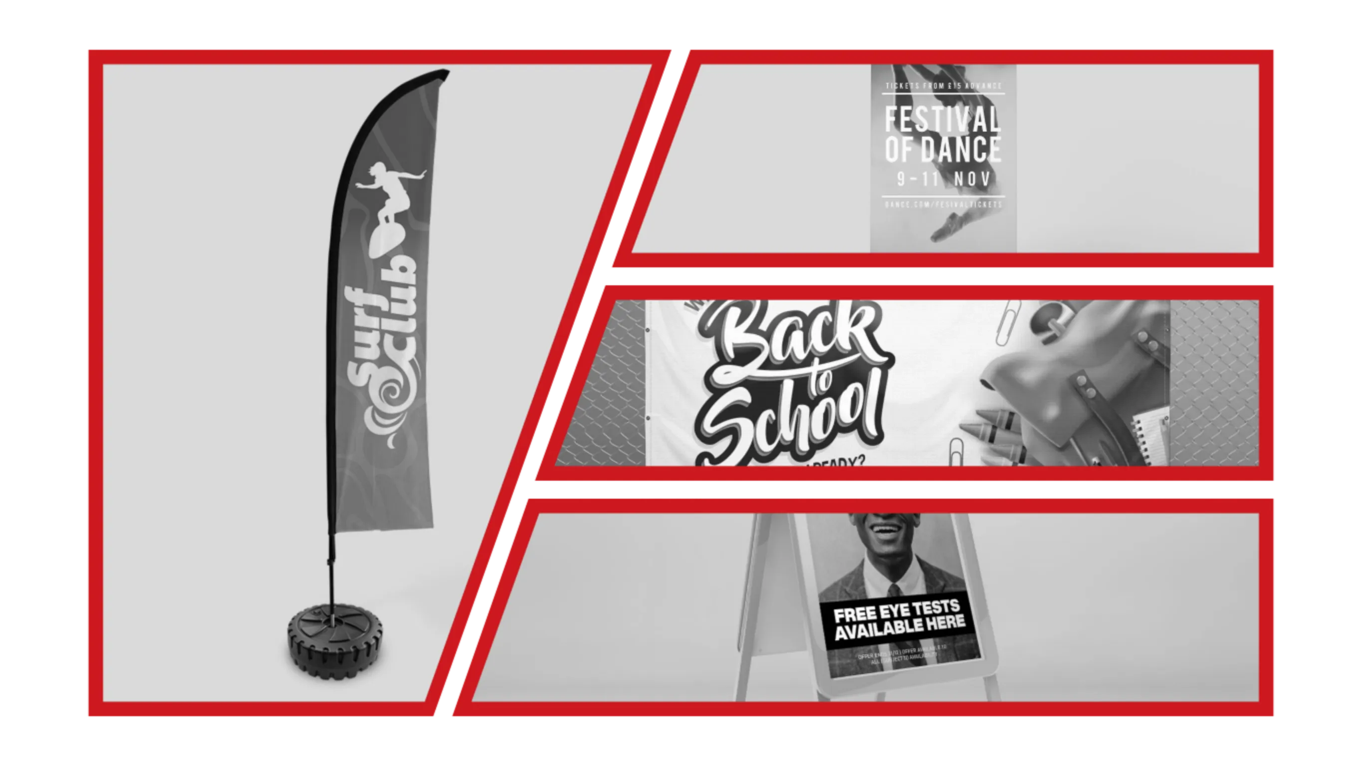 Signage portfolio grayscale